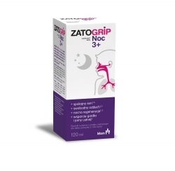 Zdjęcie ZATOGRIP NOC 3+ Płyn o smaku malinowym dla dzieci powyżej 3 roku życia 120 ml