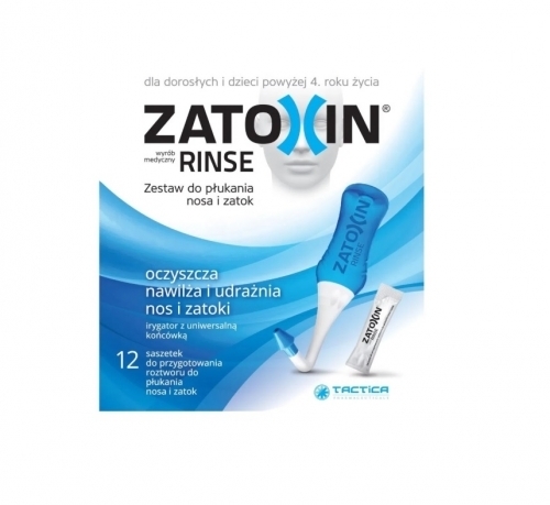 Zdjęcie ZATOXIN RINSE Zestaw do płukania nosa i zatok 12 saszetek (+ irygator)