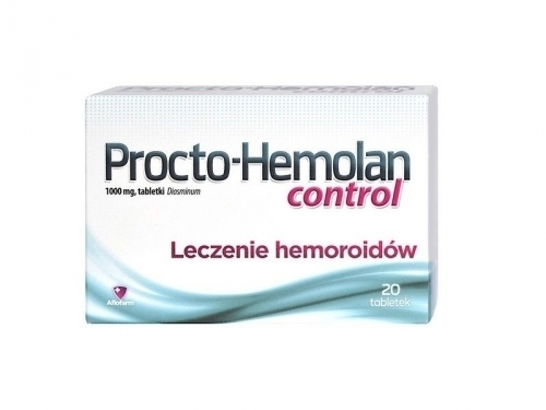 Zdjęcie PROCTO-HEMOLAN CONTROL 1000 mg 20 tabletek