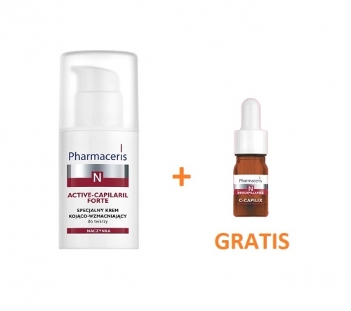 Zdjęcie PHARMACERIS N ACTIVE-CAPILARIL FORTE Krem kojąco-wzmacniający 30 ml + GRATIS