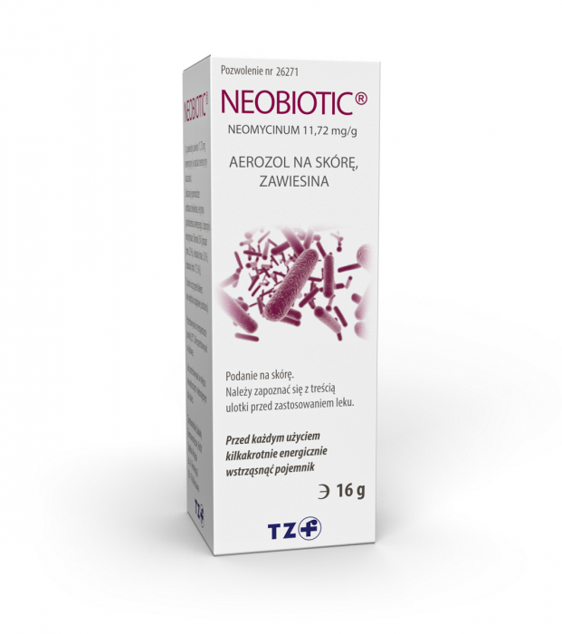 Zdjęcie NEOBIOTIC 11,72 mg/g zawiesina aerozol na skórę 16 g