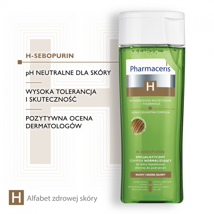 Zdjęcie PHARMACERIS H SEBOPURIN Specjalistyczny szampon normalizujący do skóry łojotokowej 250 ml